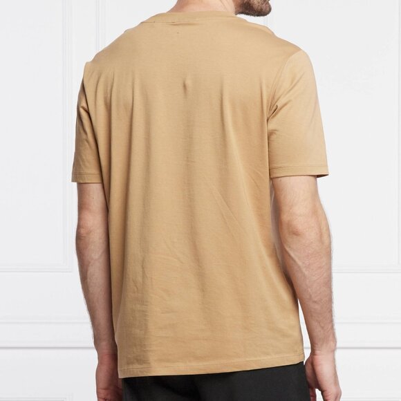 HUGO BOSS Men's Square Logo Short Sleeve T-Shirt Size L In Brown - Picture 2 of 7